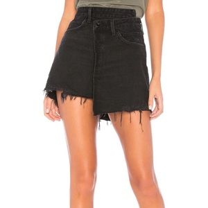 Agolde cross crooks miki skirt in pivot black size 26